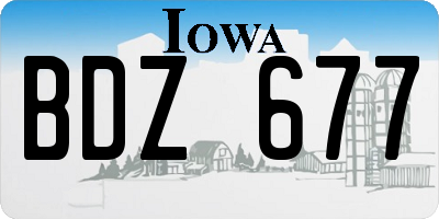 IA license plate BDZ677