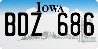 IA license plate BDZ686