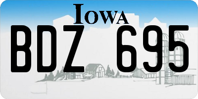 IA license plate BDZ695