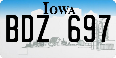 IA license plate BDZ697