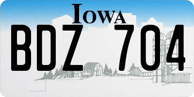 IA license plate BDZ704