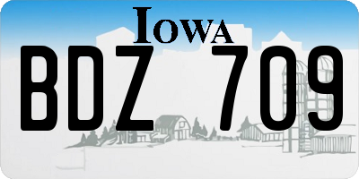 IA license plate BDZ709