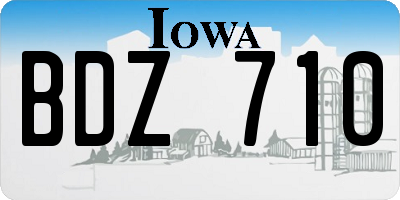 IA license plate BDZ710