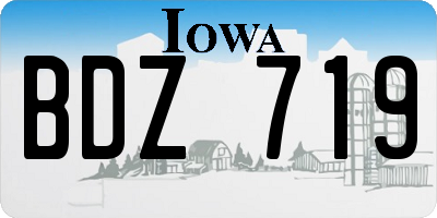 IA license plate BDZ719