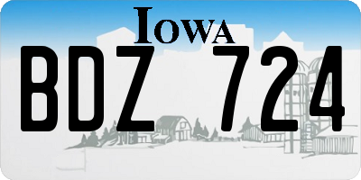 IA license plate BDZ724