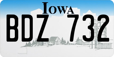 IA license plate BDZ732