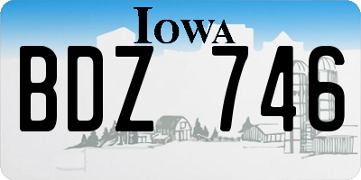 IA license plate BDZ746