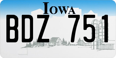 IA license plate BDZ751
