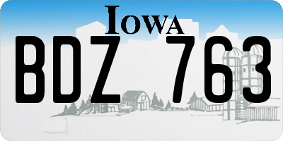 IA license plate BDZ763