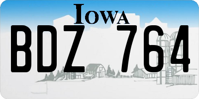 IA license plate BDZ764