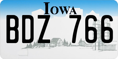 IA license plate BDZ766