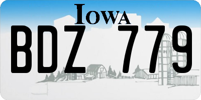 IA license plate BDZ779