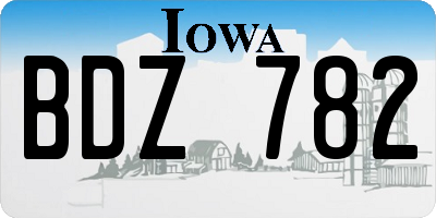 IA license plate BDZ782