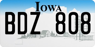 IA license plate BDZ808
