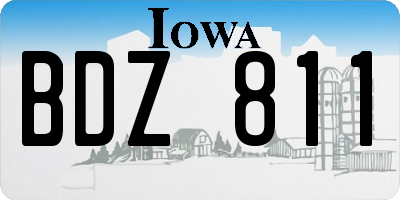 IA license plate BDZ811