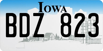 IA license plate BDZ823