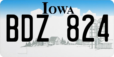 IA license plate BDZ824