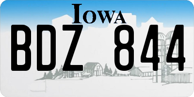 IA license plate BDZ844