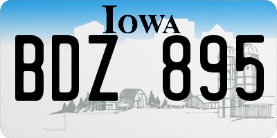 IA license plate BDZ895