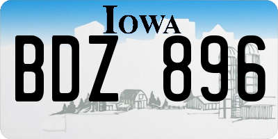 IA license plate BDZ896