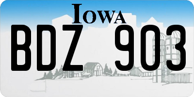 IA license plate BDZ903