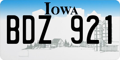 IA license plate BDZ921