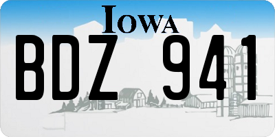 IA license plate BDZ941