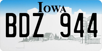 IA license plate BDZ944