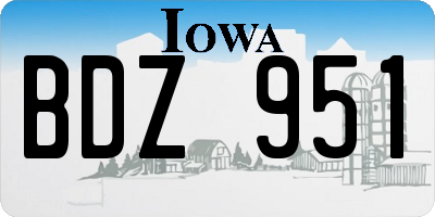 IA license plate BDZ951