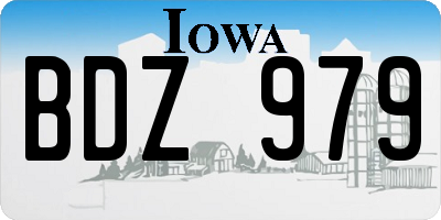 IA license plate BDZ979