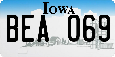IA license plate BEA069