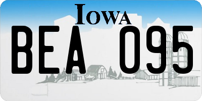 IA license plate BEA095