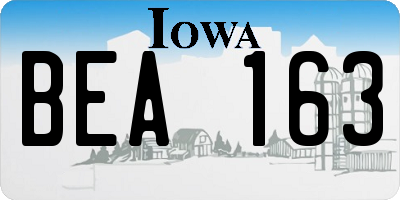 IA license plate BEA163