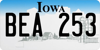 IA license plate BEA253