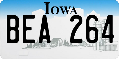 IA license plate BEA264