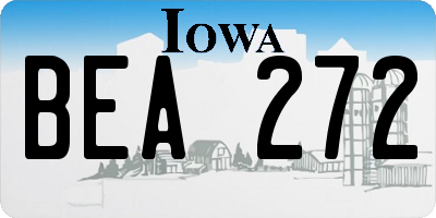 IA license plate BEA272