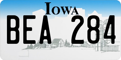 IA license plate BEA284