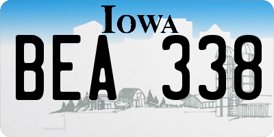 IA license plate BEA338