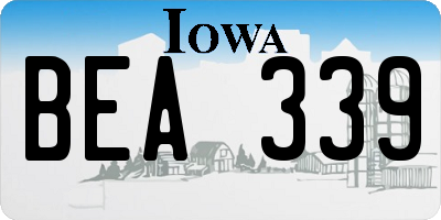 IA license plate BEA339