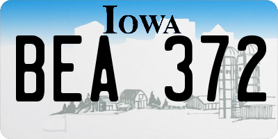 IA license plate BEA372