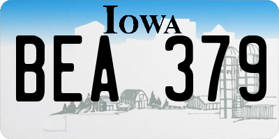 IA license plate BEA379