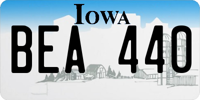 IA license plate BEA440