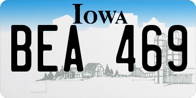 IA license plate BEA469