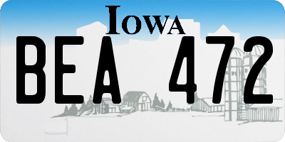 IA license plate BEA472