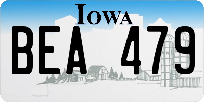IA license plate BEA479