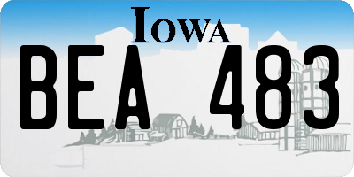 IA license plate BEA483
