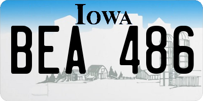 IA license plate BEA486
