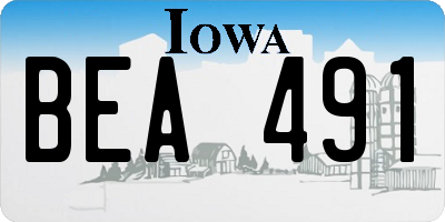 IA license plate BEA491