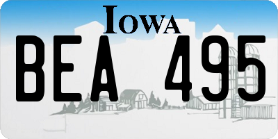 IA license plate BEA495