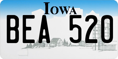 IA license plate BEA520